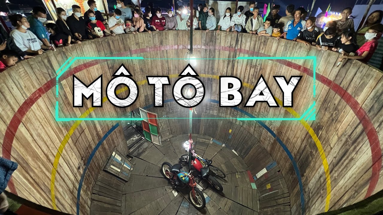 MÔ TÔ BAY mạo hiểm không bảo hộ khiến khán giả SỢ THÓT TIM | Motorbike Flying Circus tại An Giang