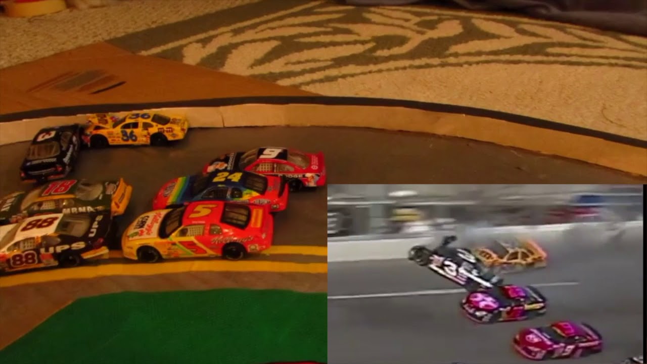 Dale Earnhardt Sr Fatal Crash Stop Motion - YouTube