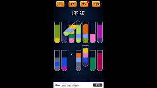 Water Sort Puzzle - Color Liquid Sorting Game Level 237 Solution