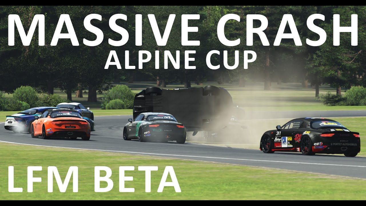 Massive Alpine A110 Crash at Lime Rock Park - LFM Beta