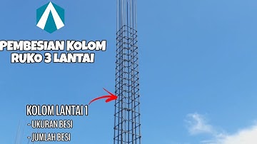 Ukuran besi kolom ruko 3 lantai || reinforcement column proces