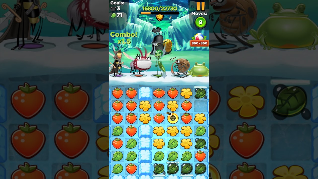 Best Fiends Glowing Grotto Level 155 Hero World Tour walkthrough ios android gameplay HD