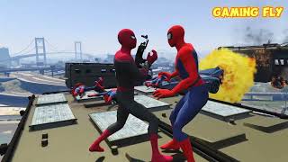 SPIDER-MAN vs VILLAIN World Story || New FIRE-SUPERHERO is Kind | Amazing Stunts Action - GTA V