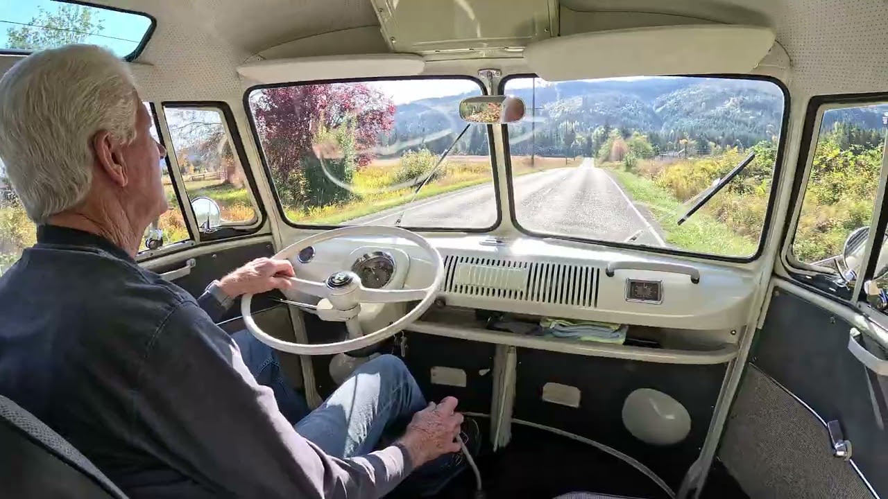 1967 VW 21 Window Bus Driving 1