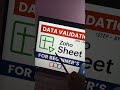 Zoho Sheets Tutorial for Beginners: Data Validation in Zoho Sheets #zohosheets #zoho #shorts