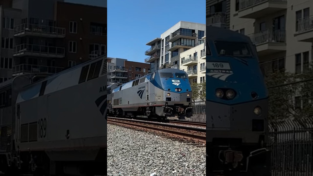 P42DC 189 departs after a little halt by San Diego Santa Fe depot after departing Old Town San Diego