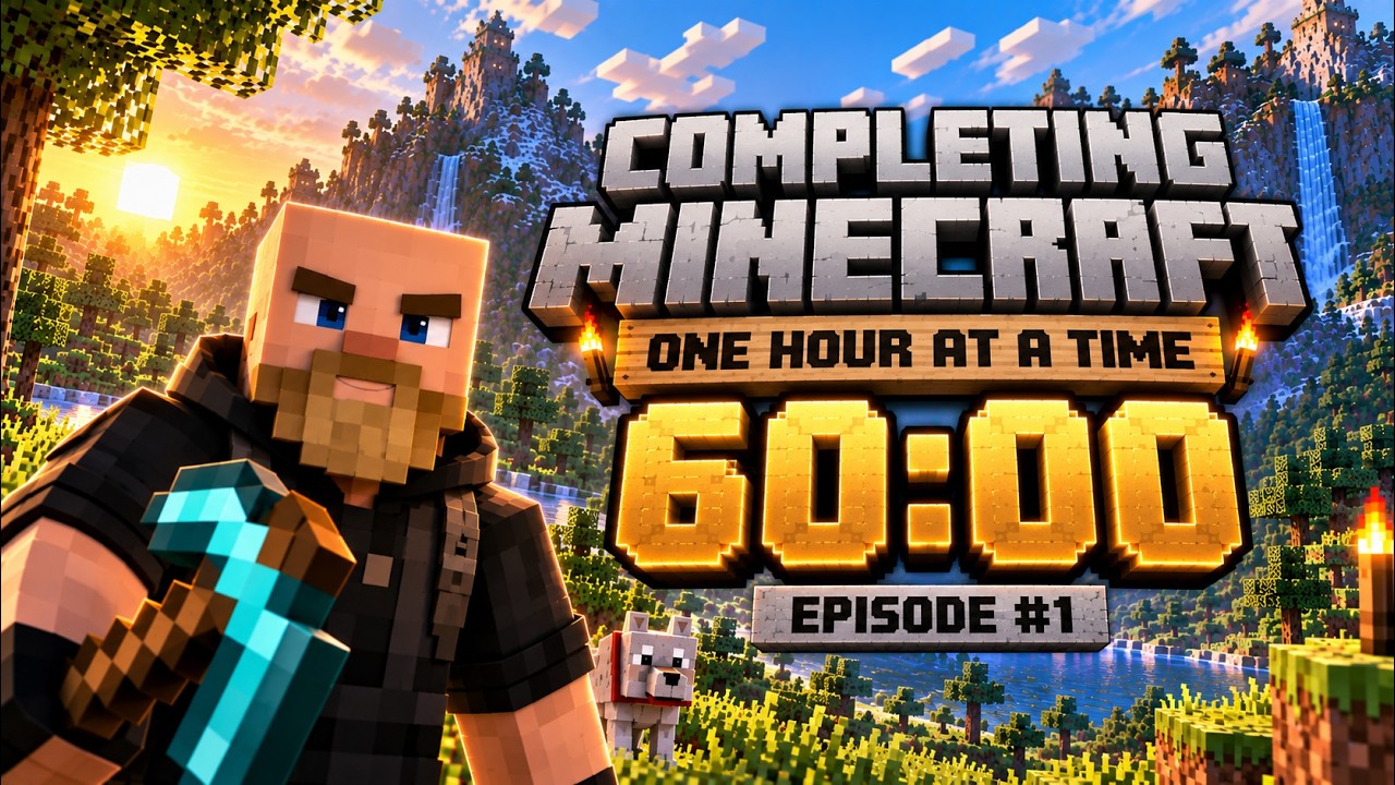 COMPLETING MINECRAFT ONE HOUR AT A TIME | EPISODE 1