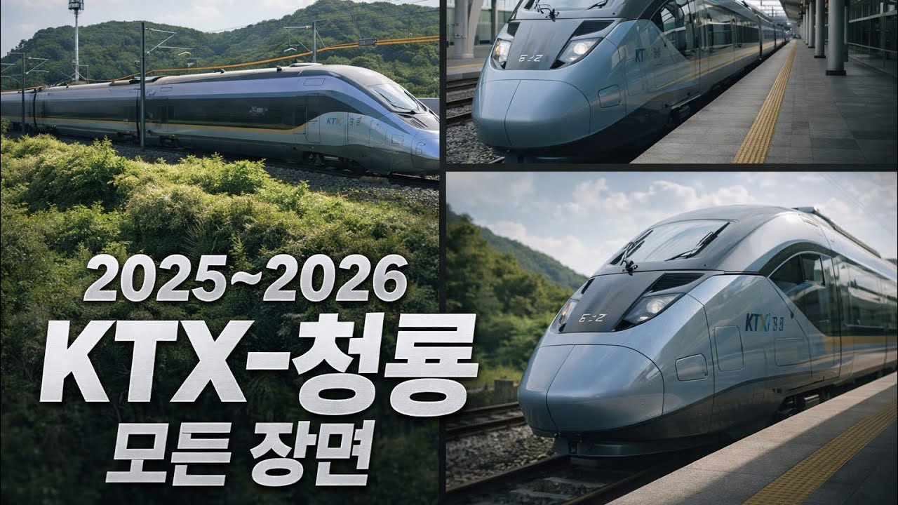 KTX-청룡(EMU-320) 2025~2026 촬영 모음 | 설날특집 9분 하이라이트#ktx #철도영상#ktx청룡#emu320 #highspeedtrain 