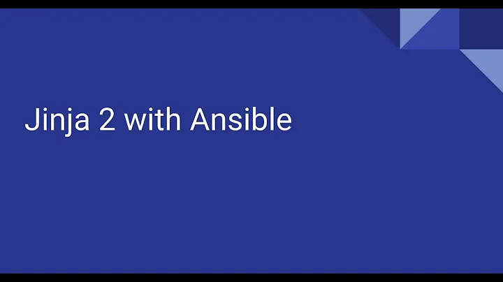 8.  Jinja 2 Template for Ansible