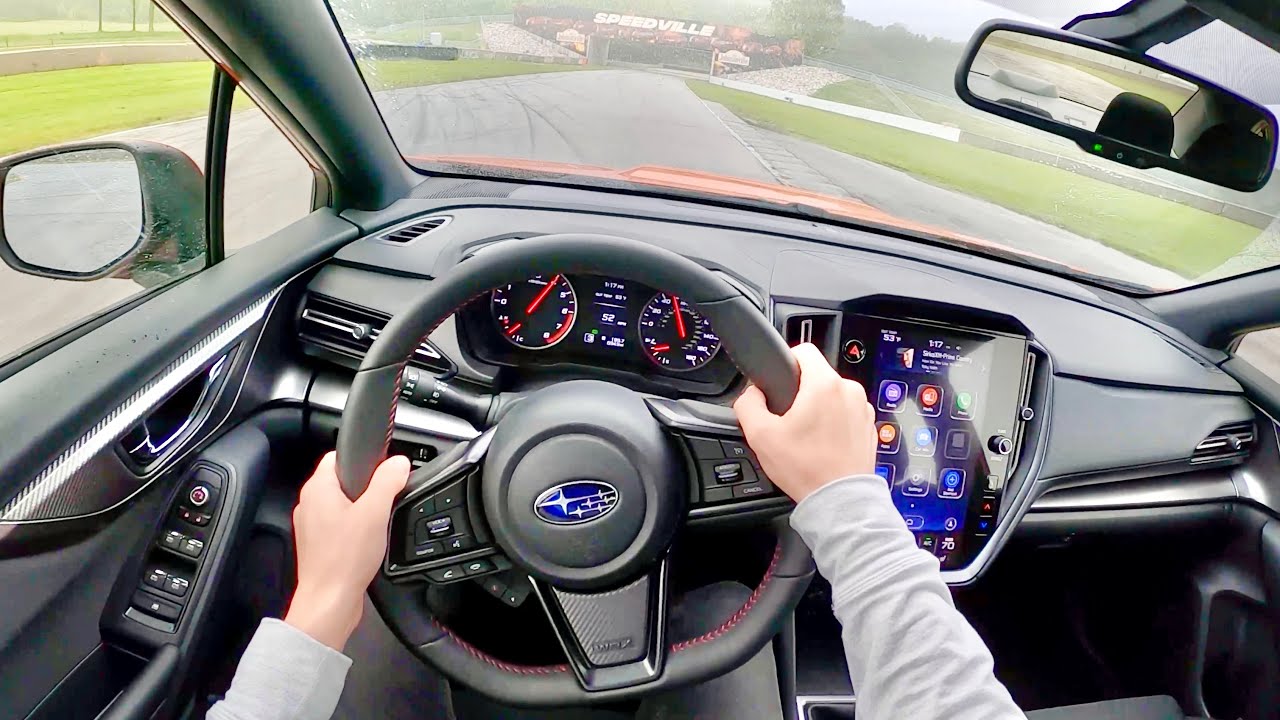 2022 Subaru WRX 6MT - POV Track Test (Wet) at Road America - YouTube