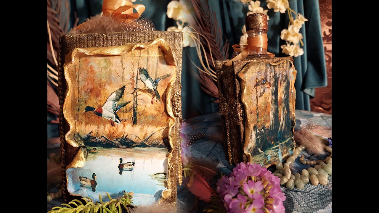 Украшение бутылки "Утки" Decoration of the Duck bottle