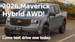 New 2026 Ford Maverick Lariat Hybrid AWD: 4K Towing & B&O Audio Walkaround