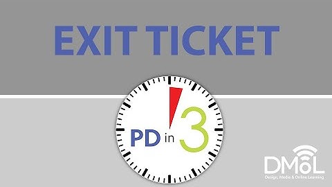 Exit Ticket | PD in 3