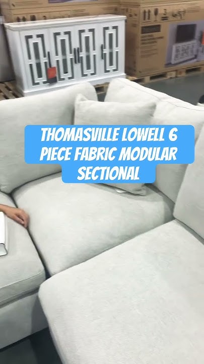 DESCRIPTION: Thomasville Lowell 6-piece Fabric Modular Sectional. #