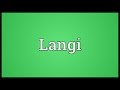 Langi Meaning