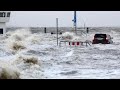 Scary footage ! Spectacular tidal bore surges up the Netherlands streets