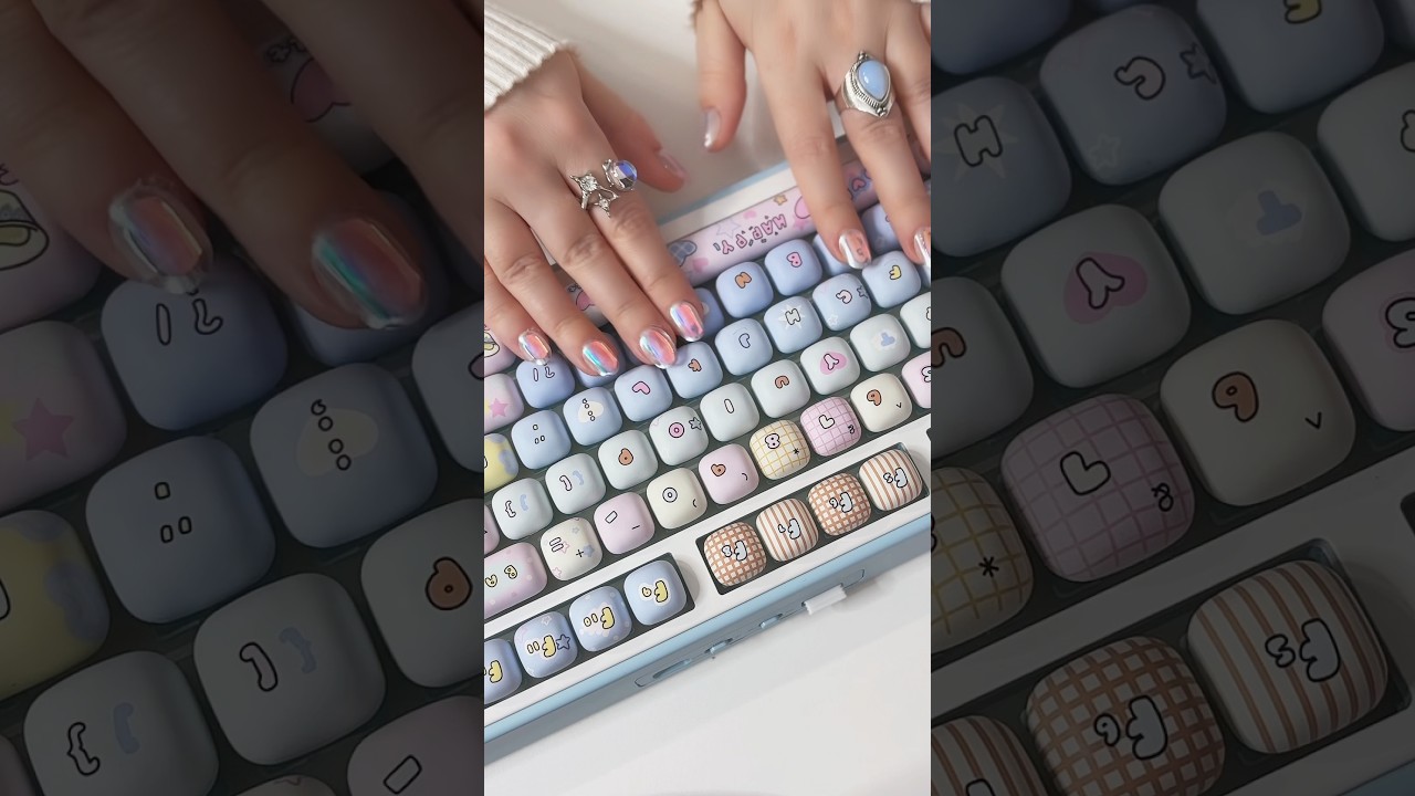 [AD] It’s the cute blue keycaps again! 🩵 details in description [AD]