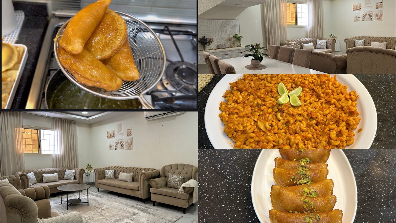 اول تنظيفات شهر رمضان 🌙🌙واحلا قطايف سهله ولذيذه🥟🥟