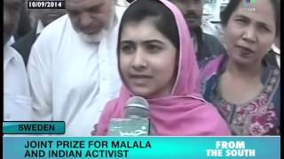 2014 Nobel Peace Prize awarded jointly to Malala and Satyarthi