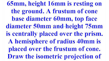 16.24  Isometric projection – Setup of Solids