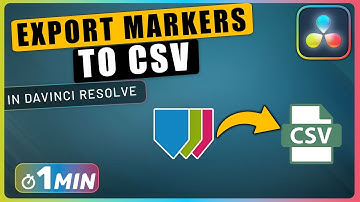 How to Export MARKERS to CSV in DaVinci Resolve