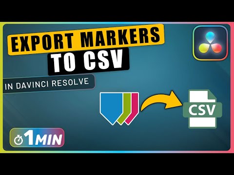How to Export MARKERS to CSV in DaVinci Resolve