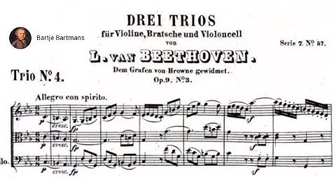 Beethoven - String Trio No. 4, Op. 9,  No. 3 (1798)