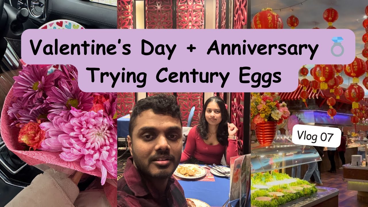 Valentine’s Day Vlog ❤️ Working on Our 5th Anniversary + Trying Century Eggs for the 1st time