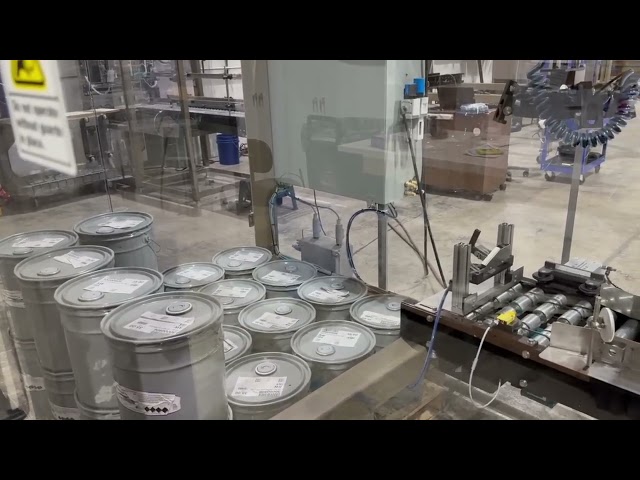 Pail Filler with Integrated Lid Crimper & Semi-Automatic Palletizer (XP)