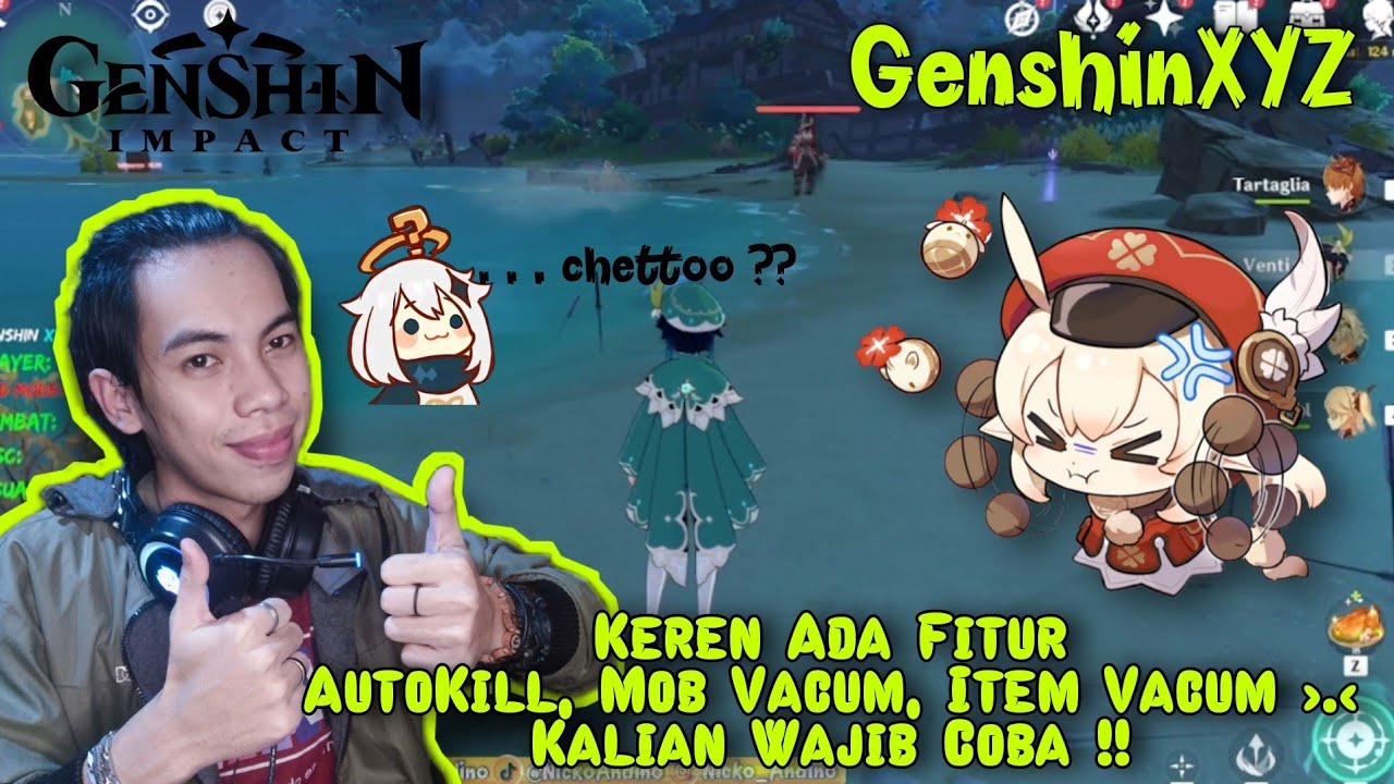 Woaw Terbaru, Fitur Auto Kill dan Vakum !! Tinggal pungutin item doang || Cheat Genshin Impact XYZ