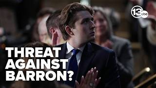 Barron Trump threat: Secret Service investigating Iranian state media video
The U.S. Secret Service has confirmed it is aware that Iranian state media has aired a video that appears to threaten the life of Barron Trump, President Donald Trump’s youngest son.
“The U.S. Secret Service is aware of the video and investigates anything that can be perceived as a threat toward our protectees,” Secret Service spokesman Nate Herring said in a statement. “Out of concern for operational security, we do not discuss matters of protective intelligence.”
Since the U.S. assassination of Iran’s Ayatollah Ali Khamenei, Iranian media have on multiple occasions circulated content threatening the president and family members. The assassination came at the start of the war in Iran that Trump launched alongside Israel.
CNN previously reported that the Secret Service had knowledge of the Barron Trump threat.
READ MORE: https://13wham.com/news/nation-world/barron-trump-threat-iran-president-nyu-war-donaldtrump
Stay up to date with our social media:
13 WHAM on Facebook: https://www.facebook.com/13WHAM
13 WHAM on Twitter: https://twitter.com/13WHAM
13WHAM on Instagram: https://www.instagram.com/13whamtv/?hl=en
13WHAM on TikTok: https://www.tiktok.com/@13wham?lang=en
13 WHAM Daily Local News Digest: https://www.youtube.com/playlist?list=PLuTJB6tta5ar3Fu5CumAvlvVunEP6bc9A
For more information, visit https://13wham.com/
Have a news tip? Send it directly to us:
Email us: news@13wham.com
Call the Newsroom: (585) 334-8700
WHAM is a NY based station and a ABC Television affiliate owned and operated by Deerfield Media, Inc and receives certain services from an affiliation of Sinclair Broadcast Group. Sinclair Broadcast Group, Inc. is one of the largest and most diversified television broadcasting companies in the country today.
#13WHAM #News #Rochester #NewYork Barron Trump threat: Secret Service investigating Iranian state media video