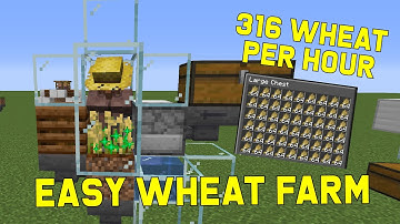 Minecraft Easy Automatic Wheat Farm! 316 Wheat per Hour! 1.16