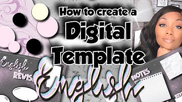 How to Create a Digital Revision Template || Procreate and Keynote || Marble effect and Glitter