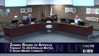 Meridian Township Zoning Board of Appeals Meeting - February 15, 2023