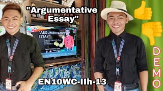 Argumentative Essay | Teaching Demonstration | Jeril Jaranilla | English Major