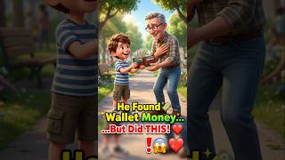 Honest Little Boy Returns Lost Wallet ❤️ | Heartwarming Kids Story | 3D Pixar Animation #shorts #usa