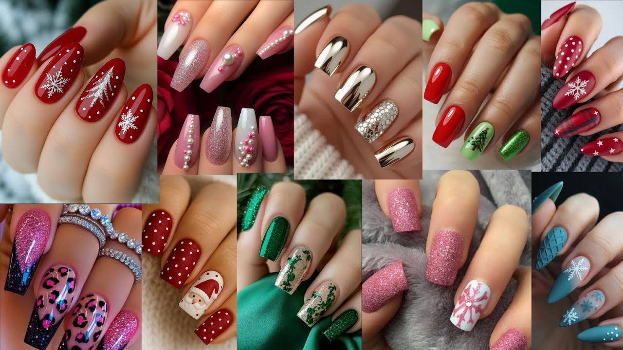 НОВИНКА!😱🔥САМЫЕ КРАСИВЫЕ ИДЕИ АКРИЛОВОГО МАНИКЮРА ДЛЯ ВДОХНОВЕНИЯ | Простой/легкий рождественский...
