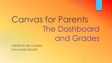 Canvas for Parents - The Dashboard and Grades