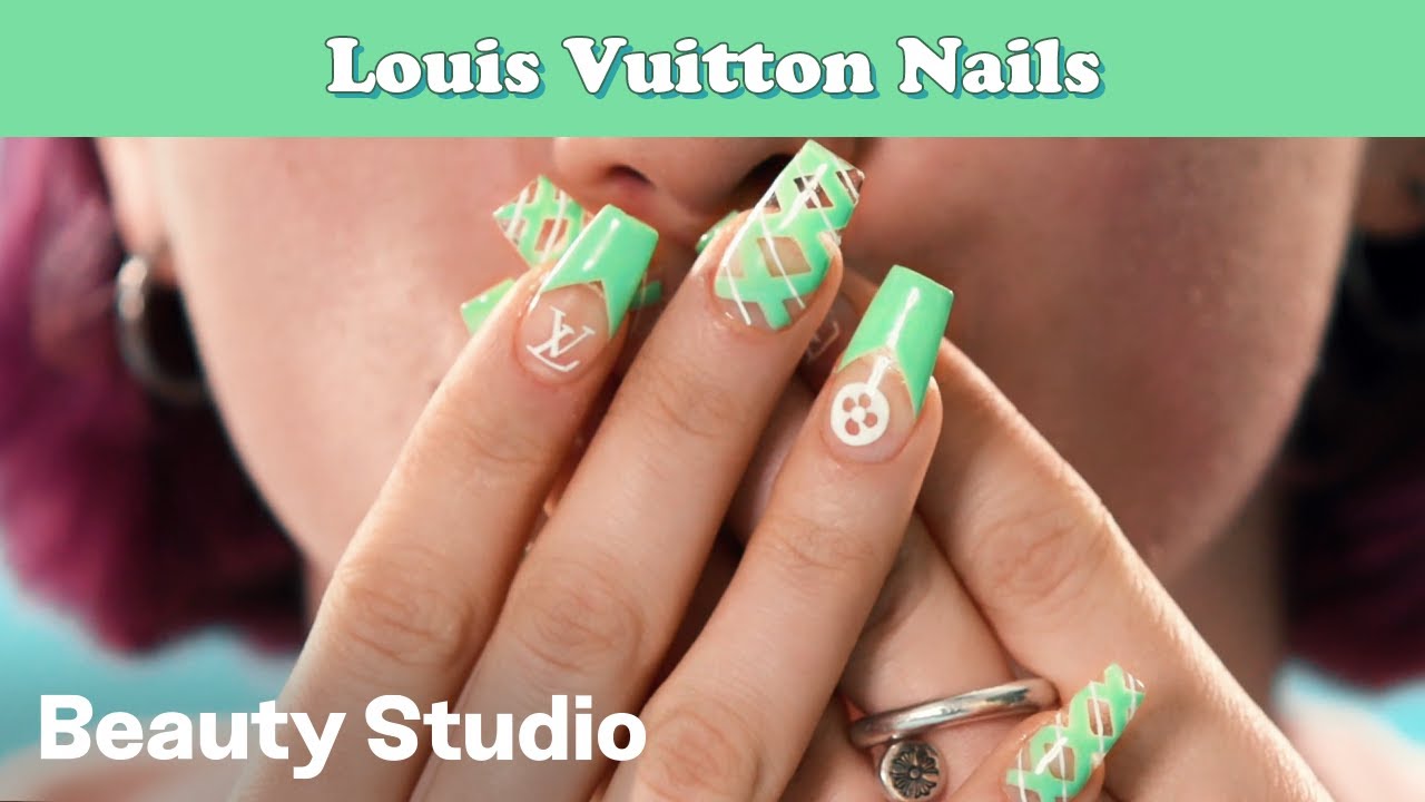 Acrylic Nails Tutorial - Louis Vuitton Nail Art Nail Tutorial - How To Acrylic  Nails with Nail Forms 