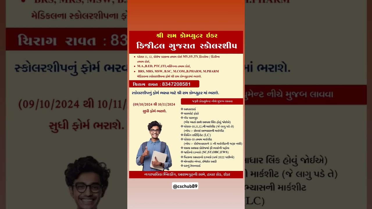 digital gujarat scholarship 2024-25 