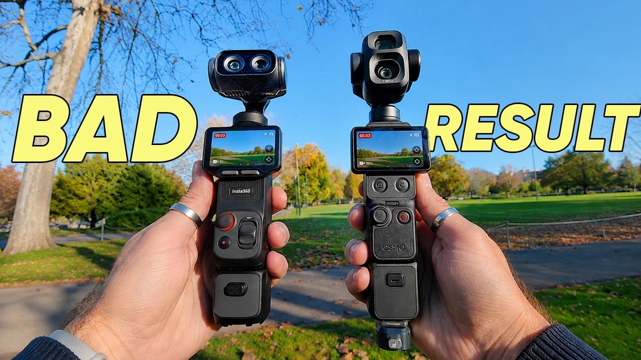DJI Osmo Pocket 4 Pro đặt cạnh Pocket 4 và Insta360 Luna Ultra để so sánh
