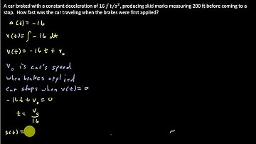 Antiderivatives - Acceleration, Velocity, Position Functions - Word Problem Example 3