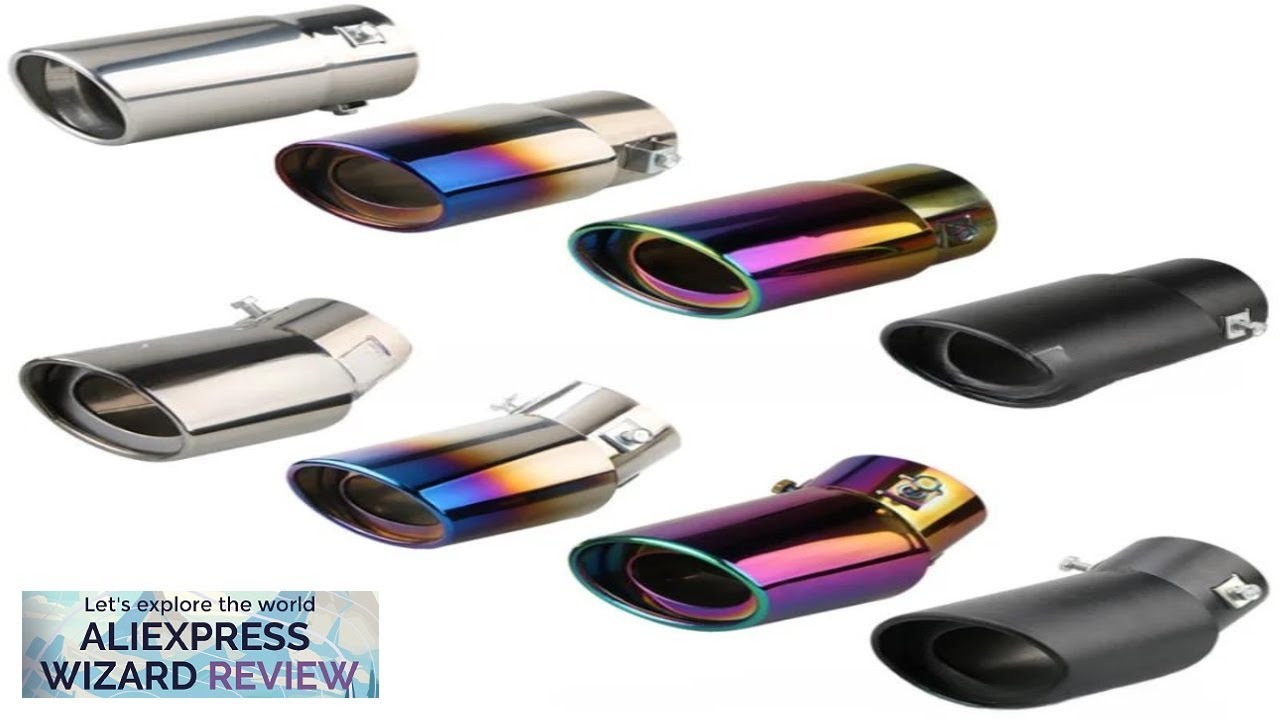 Universal Car Exhaust Muffler Tip Round Stainless Steel Car Tail Rear Chrome Review