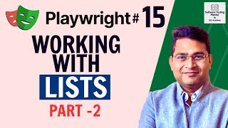 Playwright Tutorial #15 - Working with Lists in Playwright | Part 2