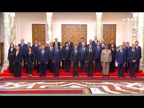 مراسم حلف اليمين الدستورية لوزراء الحكومة الجديدة أمام الرئيس السيسي