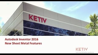 What's New in Inventor 2016 - Sheet Metal