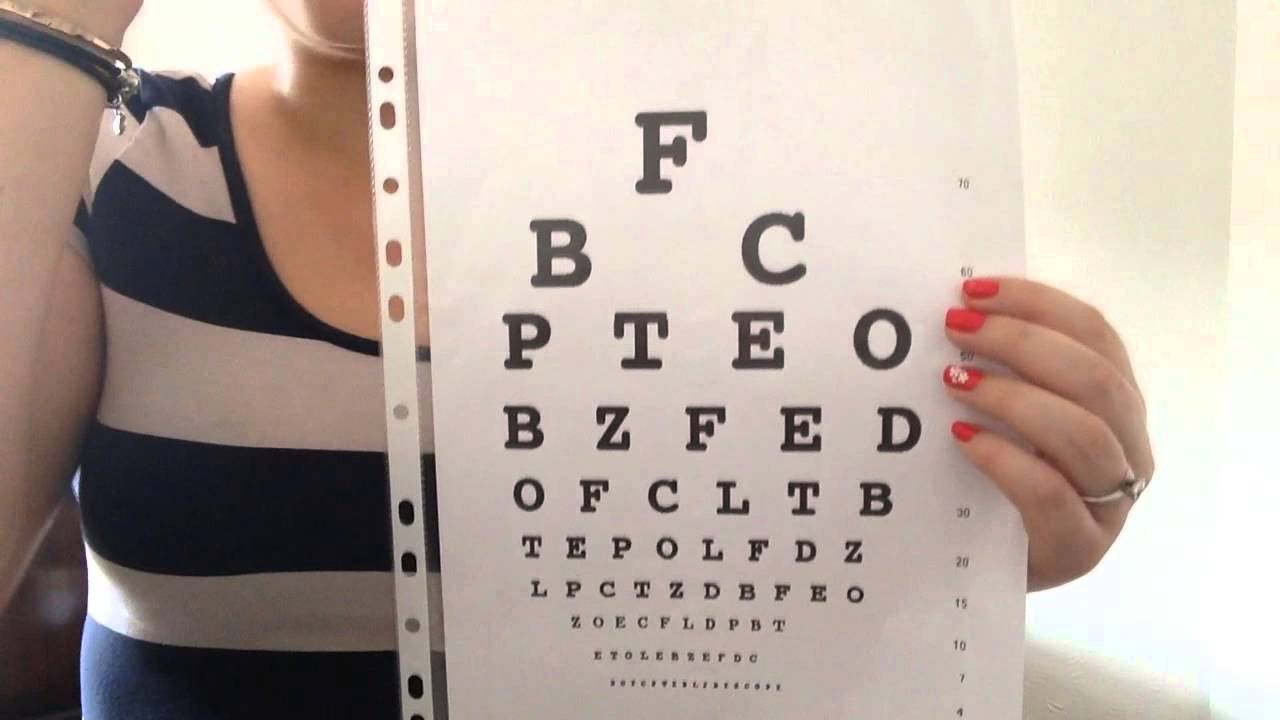 ASMR eye test with tingly sounds