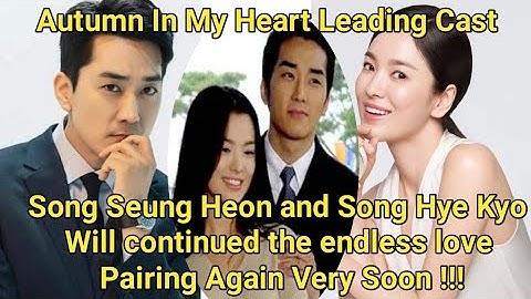 Song Seung Heon and Song Hye Kyo will be pairing again very soon!!!