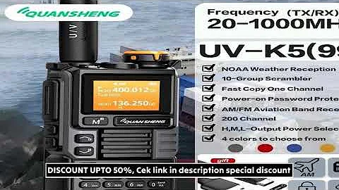 Quansheng UV-K6 Upgrade UV-K5 (99) Interphone 5W Air Band Radio Tyep C