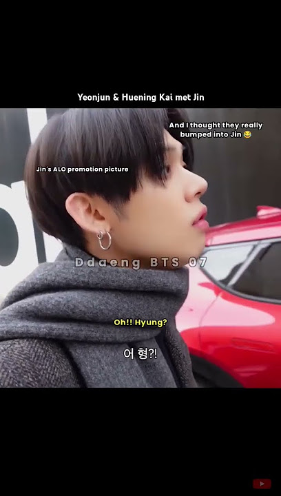 Jin met Yeonjun & Huening Kai on the street ✨ #bts #jin #txt #yeonjun #hueningkai #ddaengbts #kpop